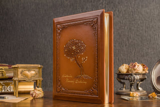 Книга для записів "Дерево життя" в шкірі ручної роботи коричнева