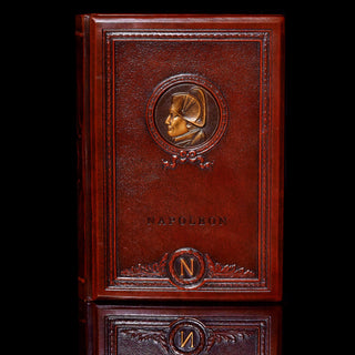 Подарункова книга в шкіряній палітурці "Великие мысли Наполеона".  Подарочная книга в коже. подарункова книга в шкірі