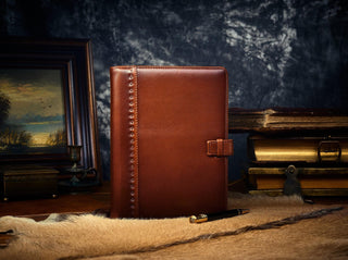 Кожаный блокнот "Шарм" коричневый Кожаный блокнот "Шарм" коричневый - Privilege Handmade 