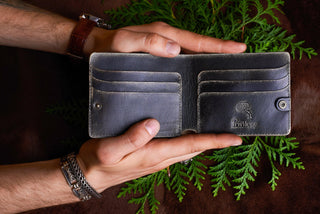 Кожаный кошелёк ручной работы "Доллар" Кожаный кошелёк ручной работы "Доллар" - Privilege Handmade 