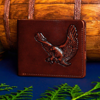 Кожаный кошелёк ручной работы "Орел" - Privilege Handmade