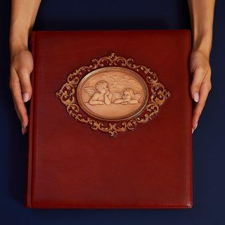 Кожаный фотоальбом “Ангелочки” - Privilege Handmade